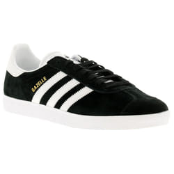 ) Adidas Originals gazelle leather mens trainers black - 9.5 (Adults'