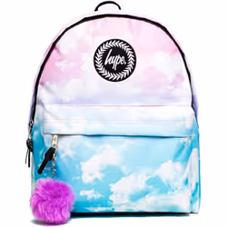 Hype Cloud Fade Backpack Bag with Pom Pom Multi