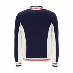 Fila Settanta Retro Baseball Track Top Jacket - NAVY/GARDENIA , SMALL