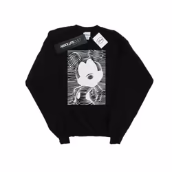 Disney Mens Mickey Mouse Lines Sweatshirt - XXL, Black