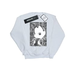 Disney Mens Mickey Mouse Lines Sweatshirt - XL, White