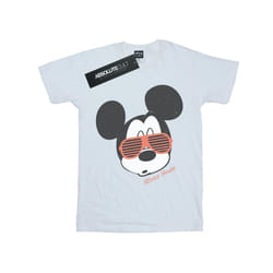 Disney Womens/Ladies Mickey Mouse Sunglasses Cotton Boyfriend T-Shirt - S, White