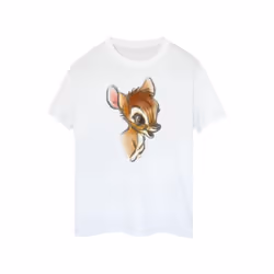 Disney Womens/Ladies Bambi Drawing Cotton T-Shirt - XL, White