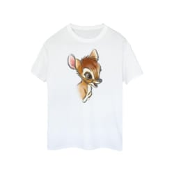 Disney Womens/Ladies Bambi Drawing Cotton T-Shirt - XL, White