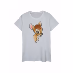 Disney Womens/Ladies Bambi Drawing Cotton T-Shirt - XXL, Sports Grey