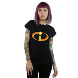 Disney Womens/Ladies The Incredibles Costume Logo Cotton T-Shirt - S, Black