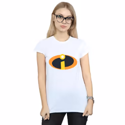 Disney Womens/Ladies The Incredibles Costume Logo Cotton T-Shirt - XXL, White