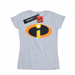 Disney Womens/Ladies The Incredibles Costume Logo Cotton T-Shirt - S, Sports Grey