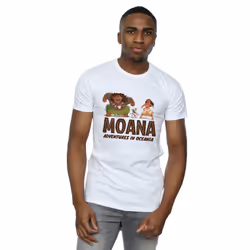 Disney Mens Moana Adventures in Oceania T-Shirt - L, White