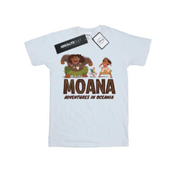 Disney Boys Moana Adventures in Oceania T-Shirt - 7-8 Years, White
