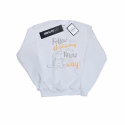 Disney Womens/Ladies Dumbo Follow Your Dream Sweatshirt - S, White