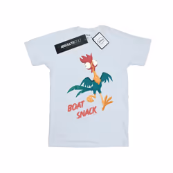Disney Womens/Ladies Moana Boat Snack Cotton Boyfriend T-Shirt - S, White