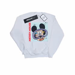Disney Mens Mickey Mouse Under Water Sweatshirt - M, White