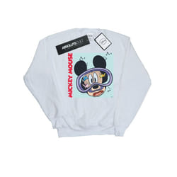 Disney Mens Mickey Mouse Under Water Sweatshirt - M, White