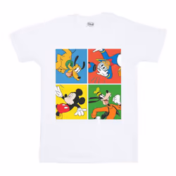 Disney Mens Mickey Mouse Friends T-Shirt - XXL, White