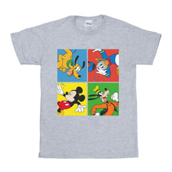 Disney Mens Mickey Mouse Friends T-Shirt - XXL, Sports Grey