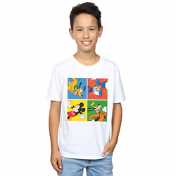 Disney Boys Mickey Mouse Friends T-Shirt - 7-8 Years, White