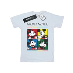 Disney Mens Mickey Mouse Square Colour T-Shirt - XL, White