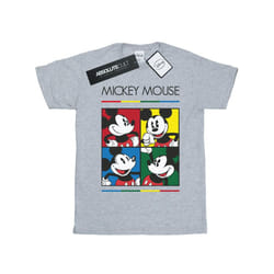 Disney Mens Mickey Mouse Square Colour T-Shirt - S, Sports Grey