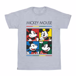Disney Boys Mickey Mouse Square Colour T-Shirt - 12-13 Years, Sports Grey