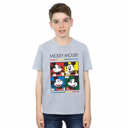 Disney Boys Mickey Mouse Square Colour T-Shirt - 12-13 Years, Sports Grey