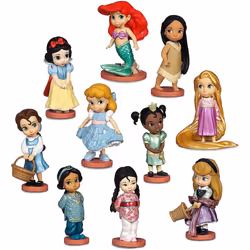Disney Store Figurine Playset, 10 Figures, Princesses in Classic Gowns