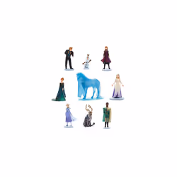 Official Frozen 2 Deluxe Figurine Playset, 9 Pc. Set, Includes Anna and Elsa In Their Travel Outfits, Queen Anna, Elsa the Sn ...