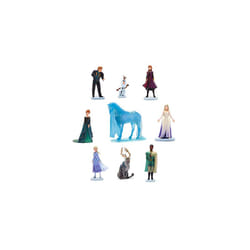 Official Frozen 2 Deluxe Figurine Playset, 9 Pc. Set, Includes Anna and Elsa In Their Travel Outfits, Queen Anna, Elsa the Snow Queen, Mathias, Nokk,