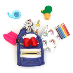 Donald Duck Blue Mini Backpack Pencil Case Micro Pack with 6 Stationery Items