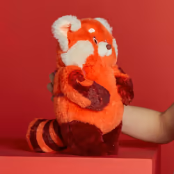 Official Mei Lee Small Soft Toy, Turning Red, 24cm/9â, Plush Toy Features Embroidered Details, Made of Soft-Feel