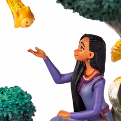Disney Store Official Wish  Asha and Star Sketchbook Ornament  Christmas Tree Decoration  10cm/3.9   Sculpted Holiday Seasonal Hanging Decoration