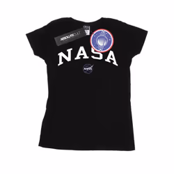 NASA Womens/Ladies Collegiate Logo Cotton T-Shirt - L, Black
