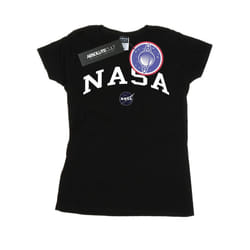 NASA Womens/Ladies Collegiate Logo Cotton T-Shirt - L, Black