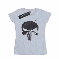 Marvel Womens/Ladies The Punisher TV Skull Logo Cotton T-Shirt - M, Sports Grey