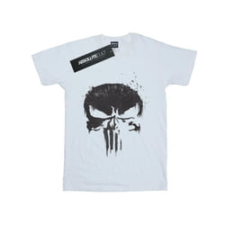 Marvel Womens/Ladies The Punisher TV Skull Logo Cotton Boyfriend T-Shirt - M, White