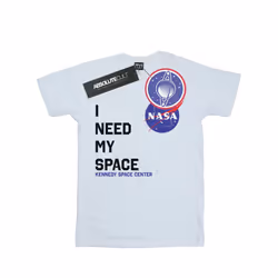 NASA Womens/Ladies I Need My Space Cotton Boyfriend T-Shirt - S, White