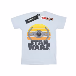 Star Wars Mens Sunset TIE Fighter T-Shirt - XL, White