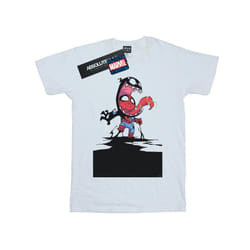 Marvel Mens Spider-Man Venom Cartoon T-Shirt - S, White