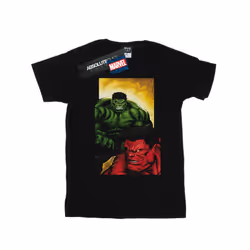 Marvel Mens Red Hulk Vs Green Hulk T-Shirt - L, Black