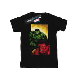 Marvel Mens Red Hulk Vs Green Hulk T-Shirt - L, Black