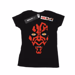 Star Wars Womens/Ladies Darth Maul Face Cotton T-Shirt - XXL, Black