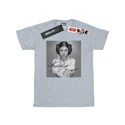 Star Wars Mens Princess Leia Organa T-Shirt - S, Sports Grey