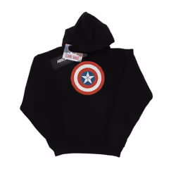 Marvel Boys Captain America Civil War Shield Hoodie - 12-13 Years, Black