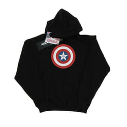 Marvel Boys Captain America Civil War Shield Hoodie - 12-13 Years, Black