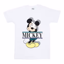 Disney Mens Mickey Mouse Letters T-Shirt - L, White