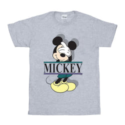 Disney Mens Mickey Mouse Letters T-Shirt - S, Sports Grey