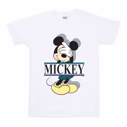 Disney Boys Mickey Mouse Letters T-Shirt - 7-8 Years, White