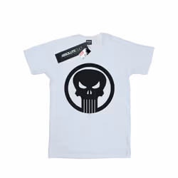 Marvel Womens/Ladies The Punisher Skull Circle Cotton Boyfriend T-Shirt - S, White