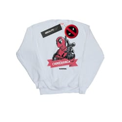Marvel Mens Deadpool Chimichanga Finger Sweatshirt - S, White