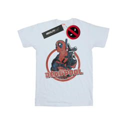 Marvel Womens/Ladies Deadpool Gun Finger Cotton Boyfriend T-Shirt - S, White